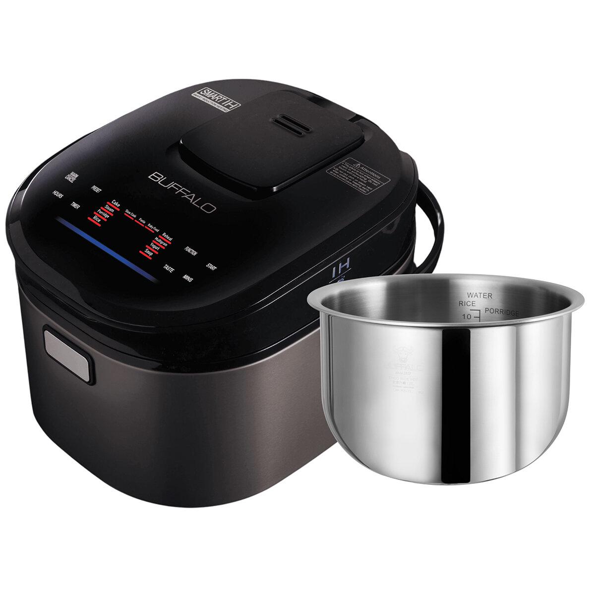 Buffalo IH 10 Cups Stainless Steel Smart Cooker BlackRose Gold BUFF-KW79