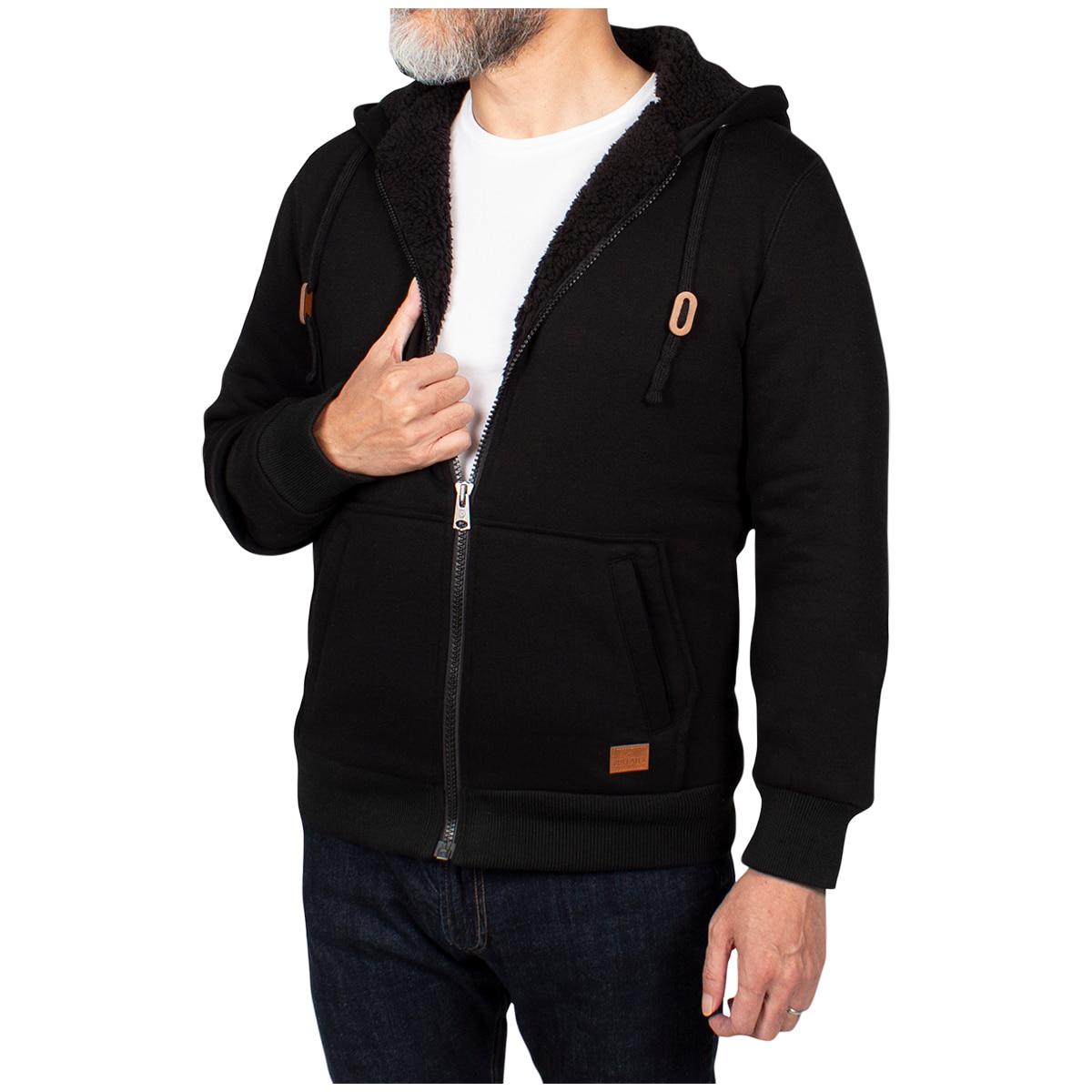 Buffalo Men's Sherpa Lined Hoodie Black