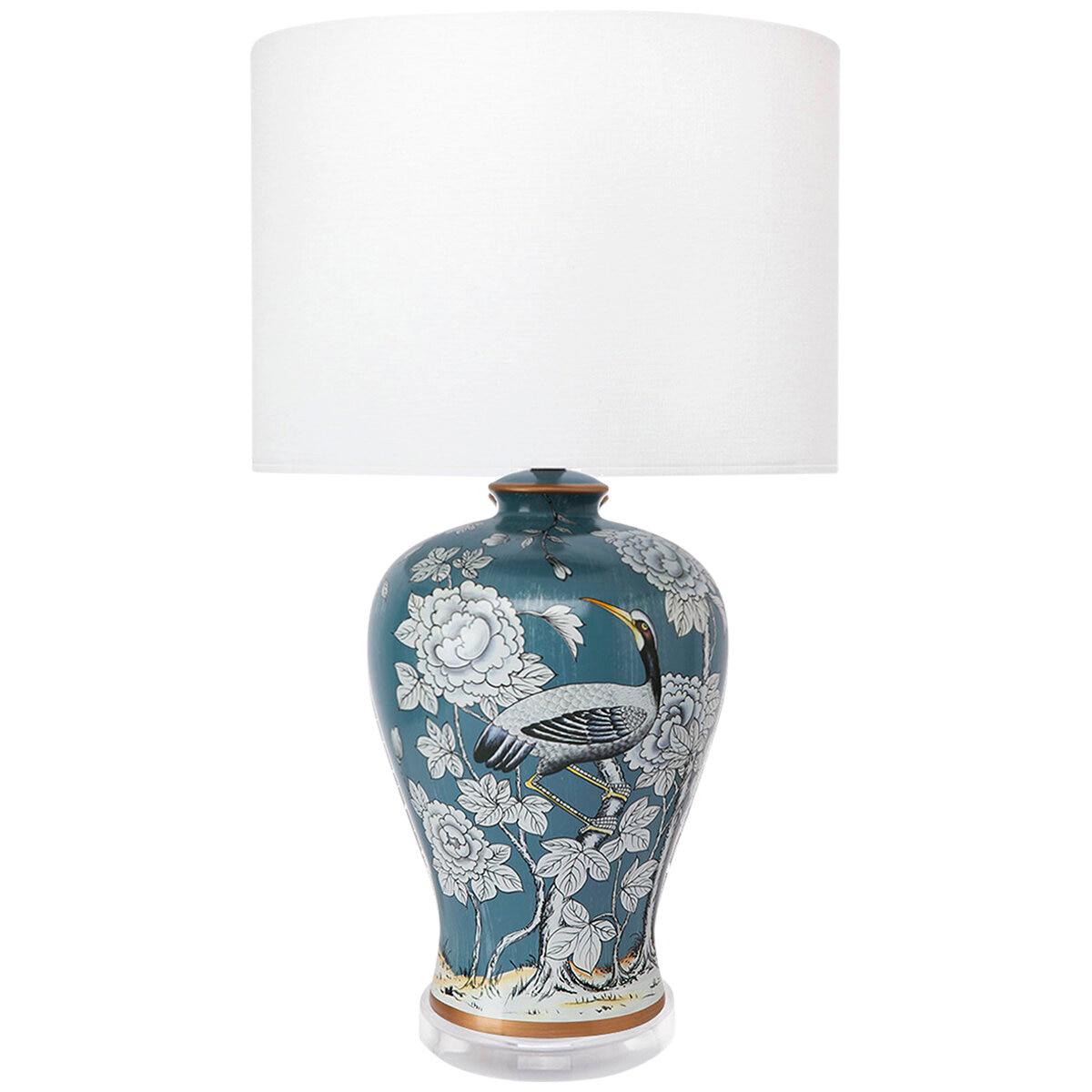 CAFE LIGHTING and LIVING Seraphine Table Lamp Blue