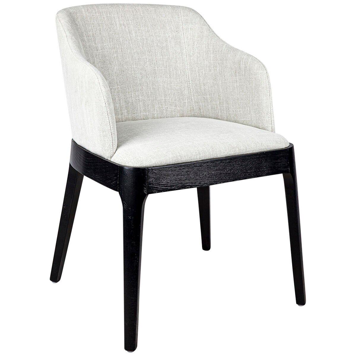 CAFE LIGHTING and LIVING Hayes Black Dining Chair Natural