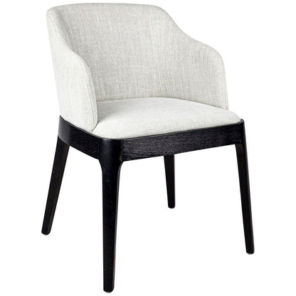 CAFE LIGHTING and LIVING Hayes Black Dining Chair Natural