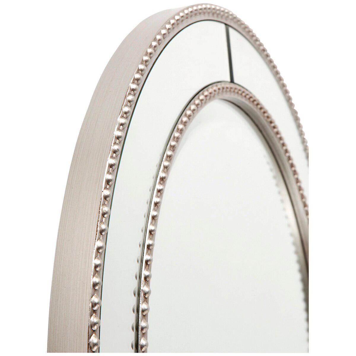 CAFE LIGHTING and LIVING Zeta Wall Mirror Round Antique Silver