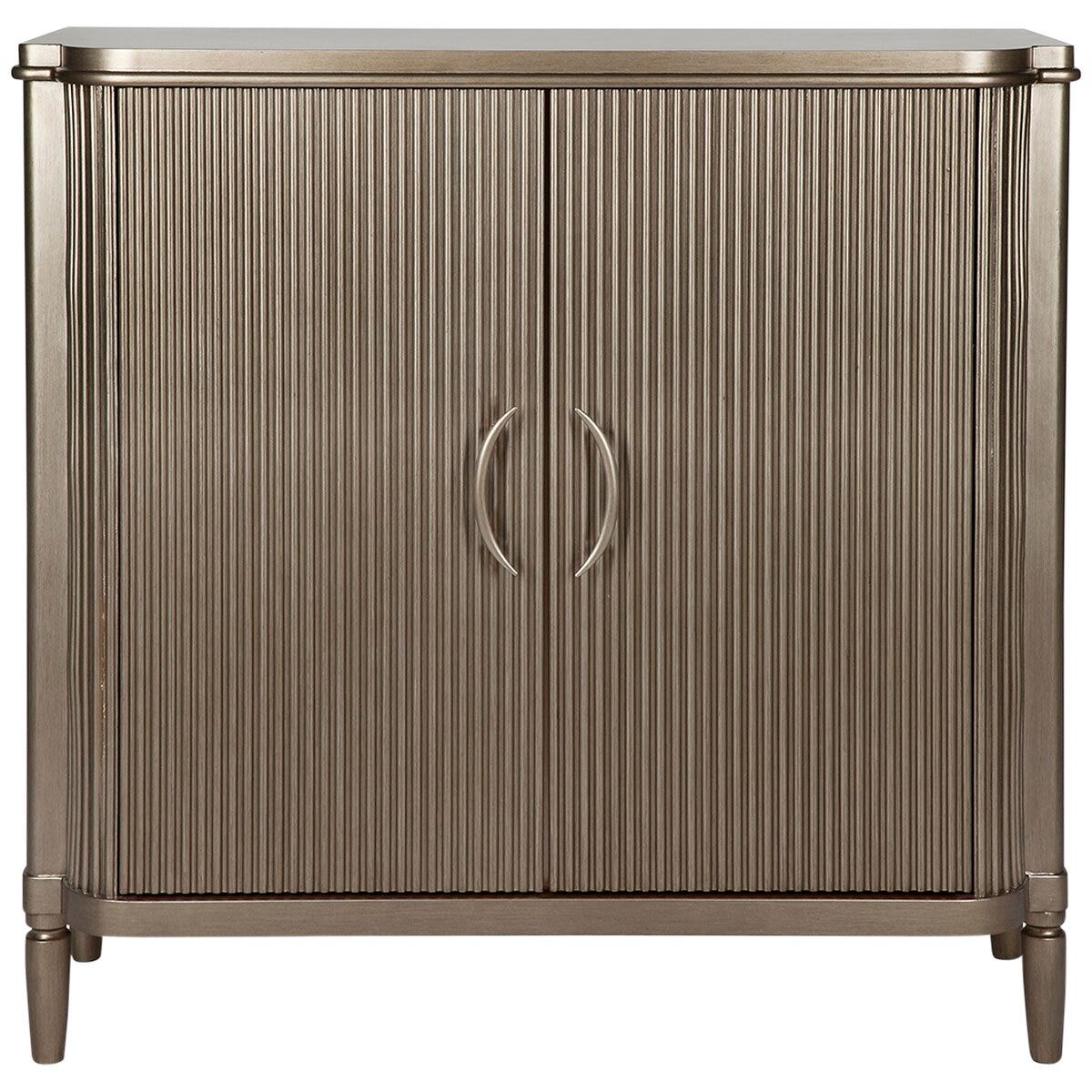 CAFE LIGHTING and LIVING Arielle Bar Cabinet Antique Gold