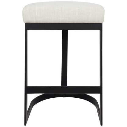 CAFE LIGHTING and LIVING Brooke Black Kitchen Stool Natural