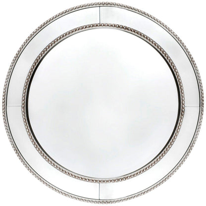 CAFE LIGHTING and LIVING Zeta Wall Mirror Round Antique Silver