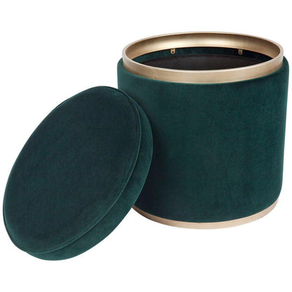 CAFE LIGHTING and LIVING Totti Storage Stool Forest Green