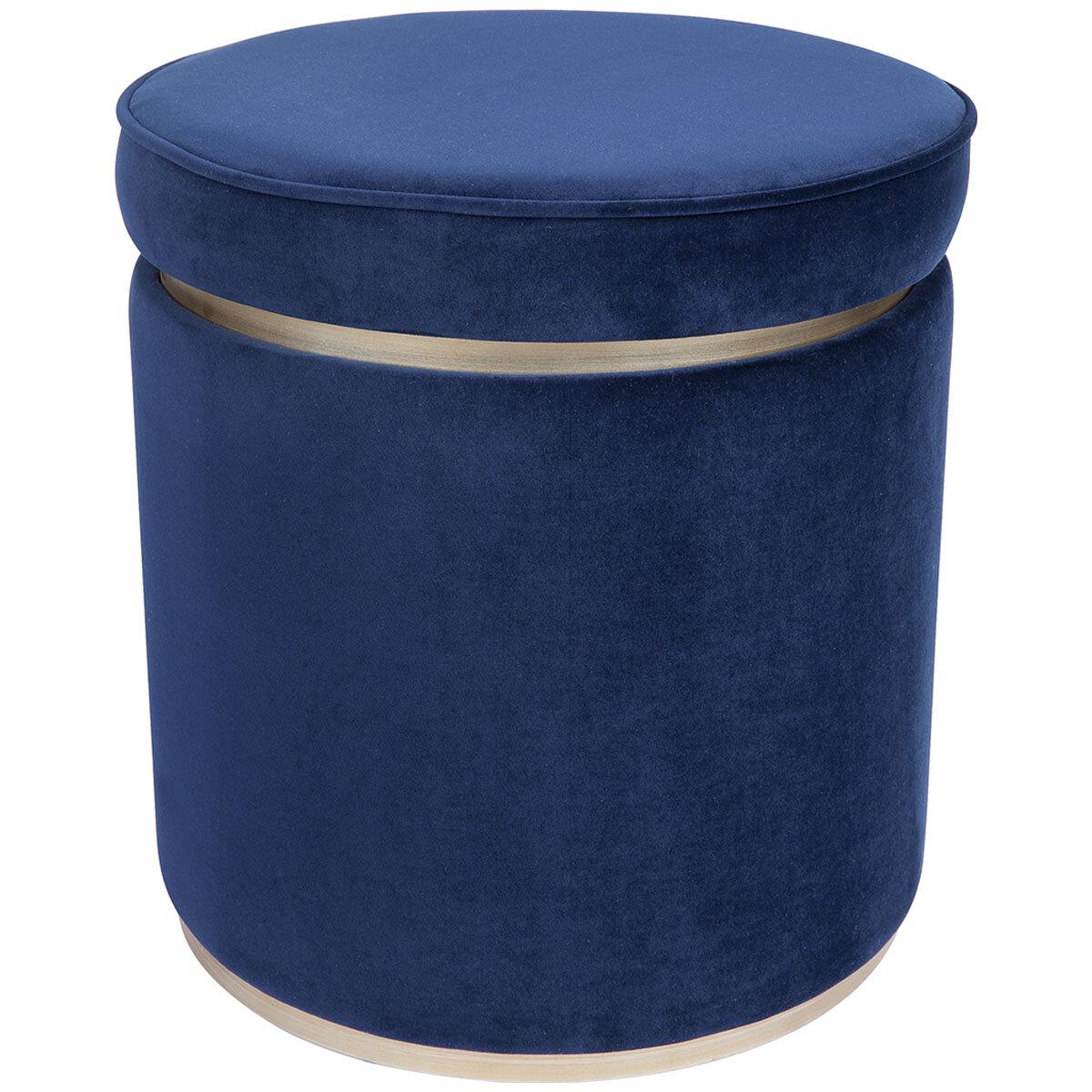 CAFE LIGHTING and LIVING Totti Storage Stool Navy Velvet