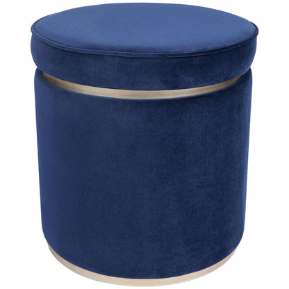 CAFE LIGHTING and LIVING Totti Storage Stool Navy Velvet