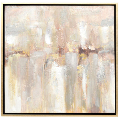CAFE LIGHTING and LIVING Mystery Island Canvas Painting Grey/Taupe