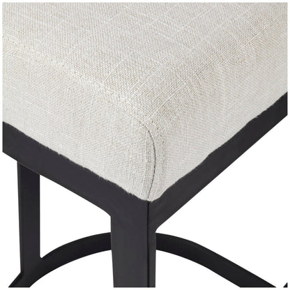 CAFE LIGHTING and LIVING Brooke Black Kitchen Stool Natural