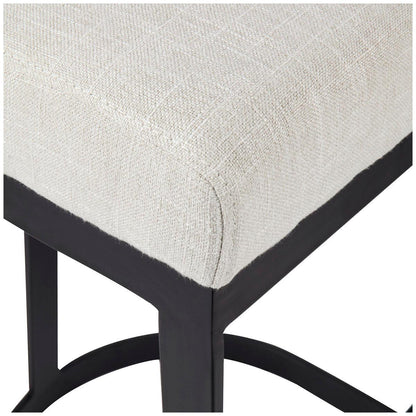 CAFE LIGHTING and LIVING Brooke Black Kitchen Stool Natural