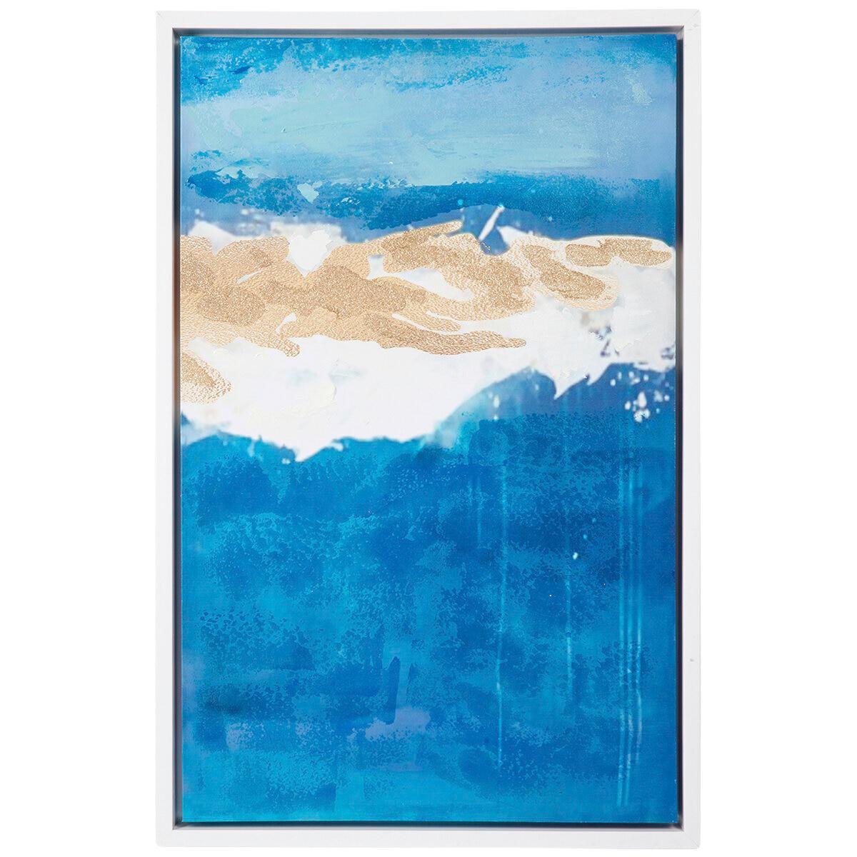 CAFE LIGHTING and LIVING Drifting Blues Enhanced Canvas Print Blue