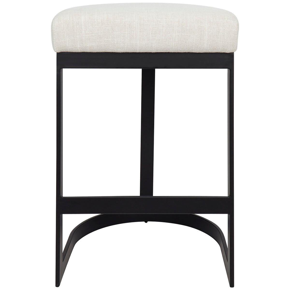 CAFE LIGHTING and LIVING Brooke Black Kitchen Stool Natural