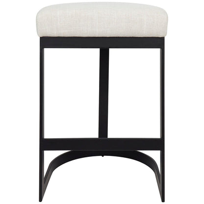 CAFE LIGHTING and LIVING Brooke Black Kitchen Stool Natural