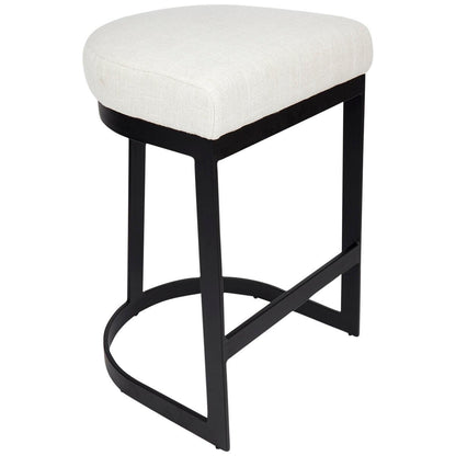 CAFE LIGHTING and LIVING Brooke Black Kitchen Stool Natural