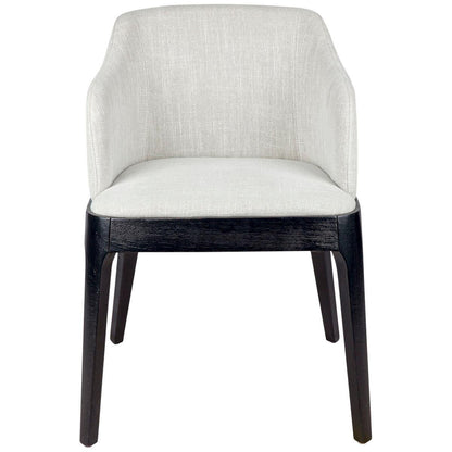 CAFE LIGHTING and LIVING Hayes Black Dining Chair Natural