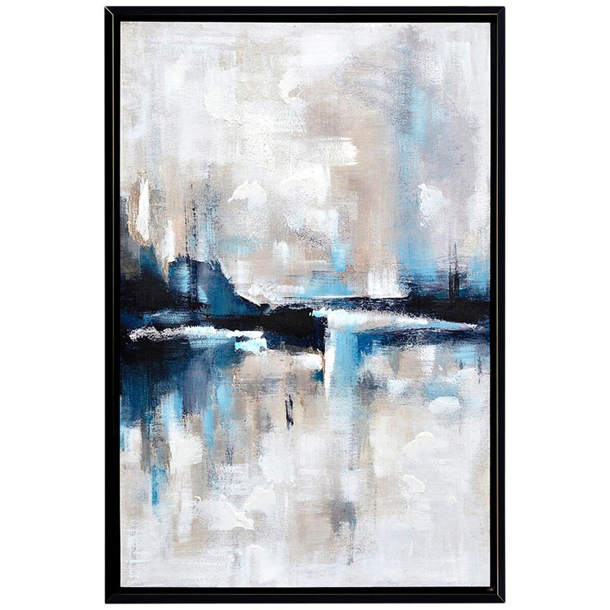 CAFE LIGHTING and LIVING Almost Famous Enhanced Canvas Print, Blue/Black