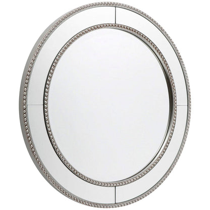 CAFE LIGHTING and LIVING Zeta Wall Mirror Round Antique Silver