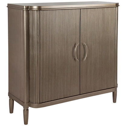 CAFE LIGHTING and LIVING Arielle Bar Cabinet Antique Gold