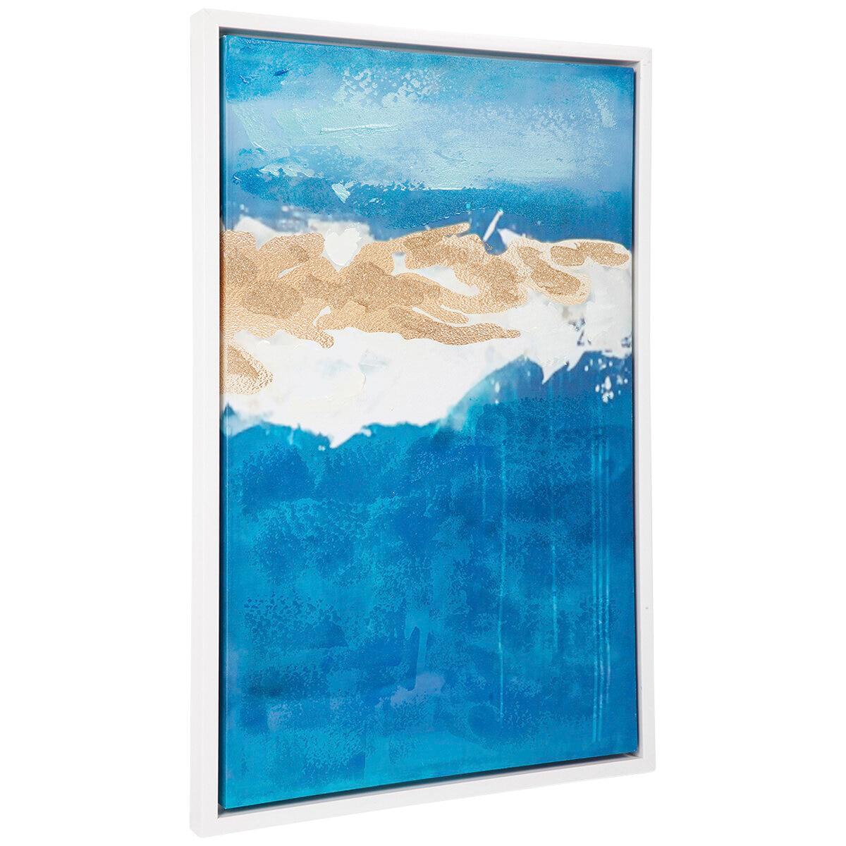 CAFE LIGHTING and LIVING Drifting Blues Enhanced Canvas Print Blue