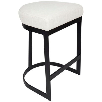 CAFE LIGHTING and LIVING Brooke Black Kitchen Stool Natural
