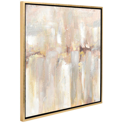 CAFE LIGHTING and LIVING Mystery Island Canvas Painting Grey/Taupe