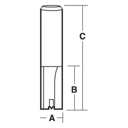 CARBITOOL 10mm 2-Flute TCT Straight End Cutting Router Bit for Wood - 1 2inch Shank T 1410 M E C