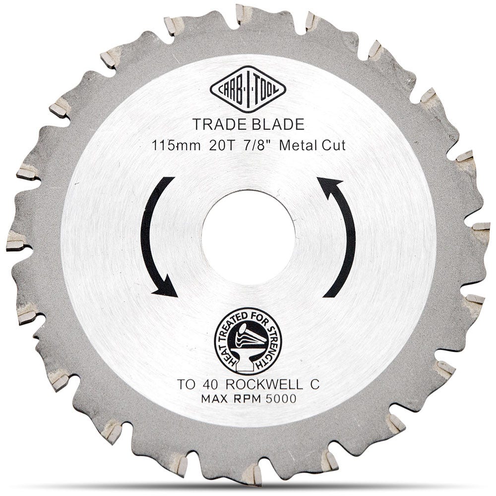 CARBITOOL 115mm 20T TCT Circular Saw Blade for Metal Cutting MMET115 20T 7 8
