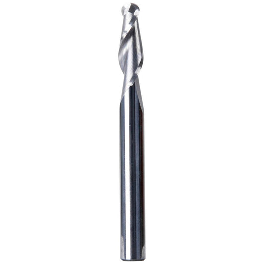 CARBITOOL 1 2inch TC Straight Up-Cut Bullnose Spiral Router Bit for Wood - 1 2inch Shank TSRWB 16 1 2