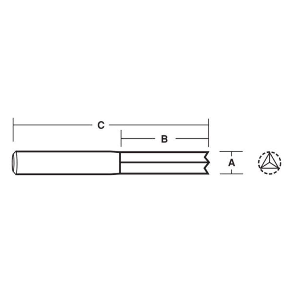 CARBITOOL 1 4inch TC Straight Router Bit for Polystyrene - 1 4inch Shank TSF 8