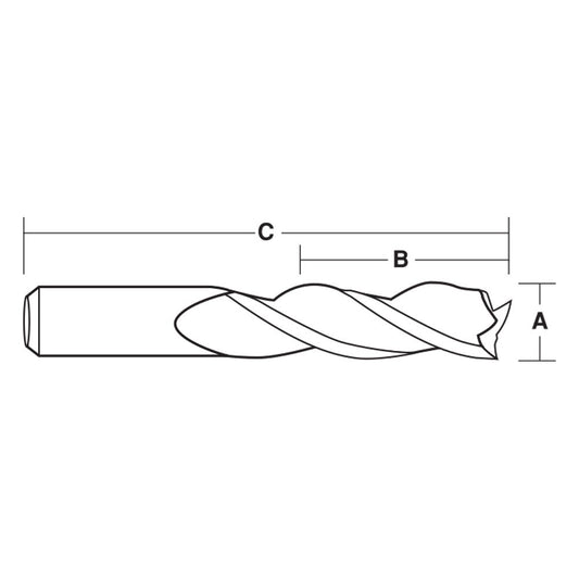 CARBITOOL 1 4inch TC Straight Up-Cut Finishing Spiral Router Bit for Wood - 1 4inch Shank