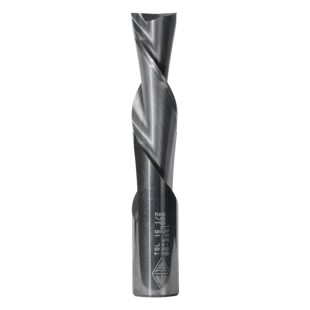 CARBITOOL 1 4inch TC Straight Down-Cut Spiral Router Bit for Non-Ferrous Metal - 1 4inch Shank TXSL 8