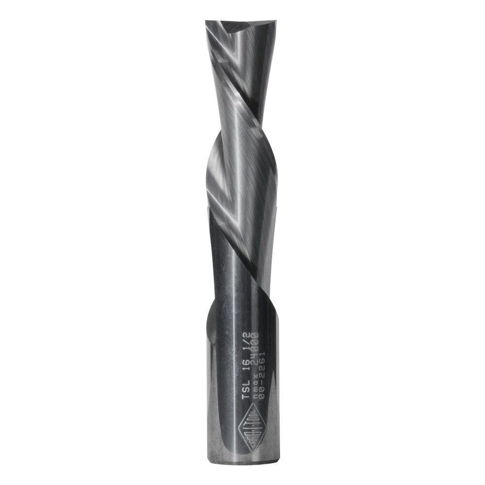 CARBITOOL 1 4inch TC Straight Down-Cut Spiral Router Bit for Non-Ferrous Metal - 1 4inch Shank TSL 8