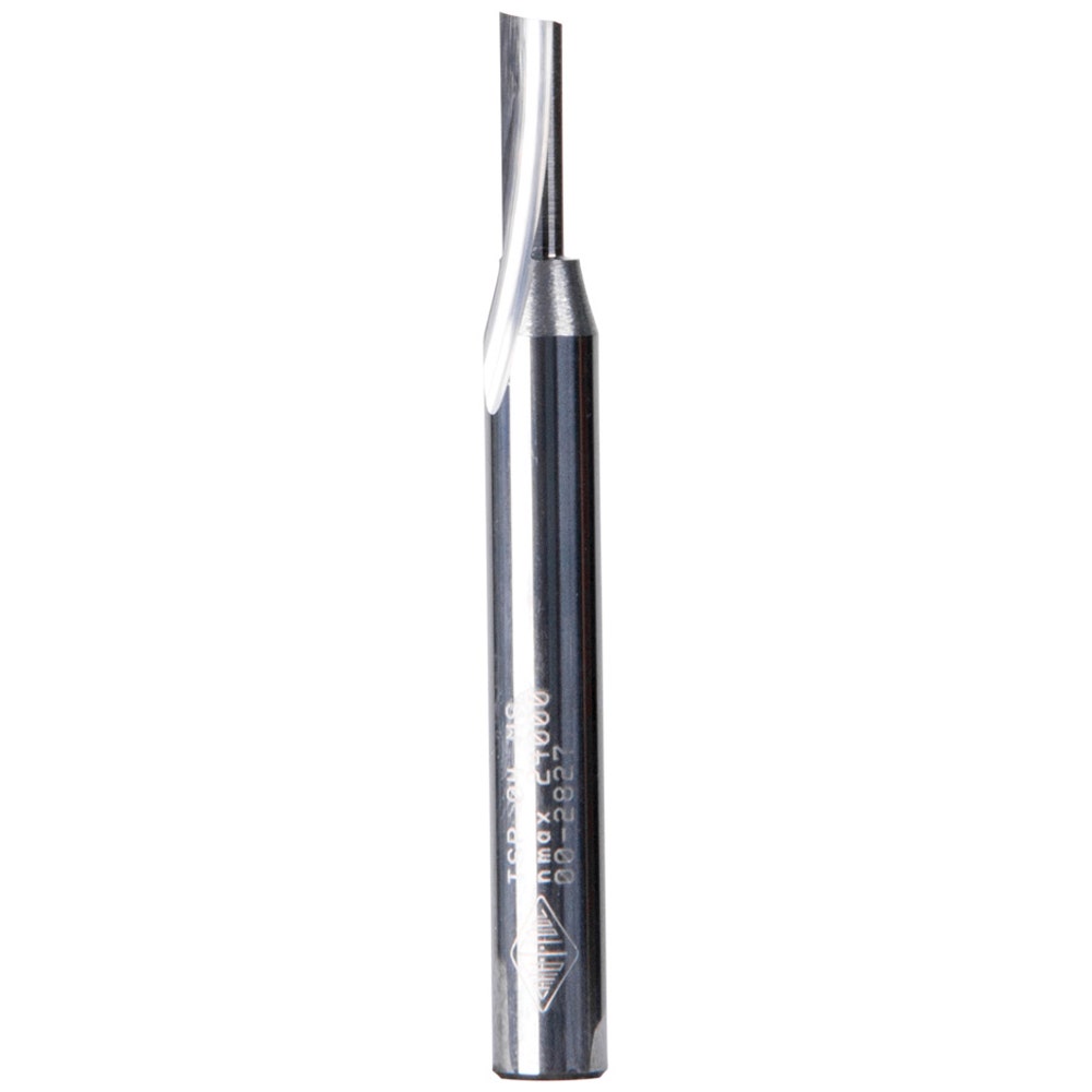 CARBITOOL 1 8inch TC Straight Router Bit for Aluminium and Soft Plastics - 1 4inch Shank TSP 04 S