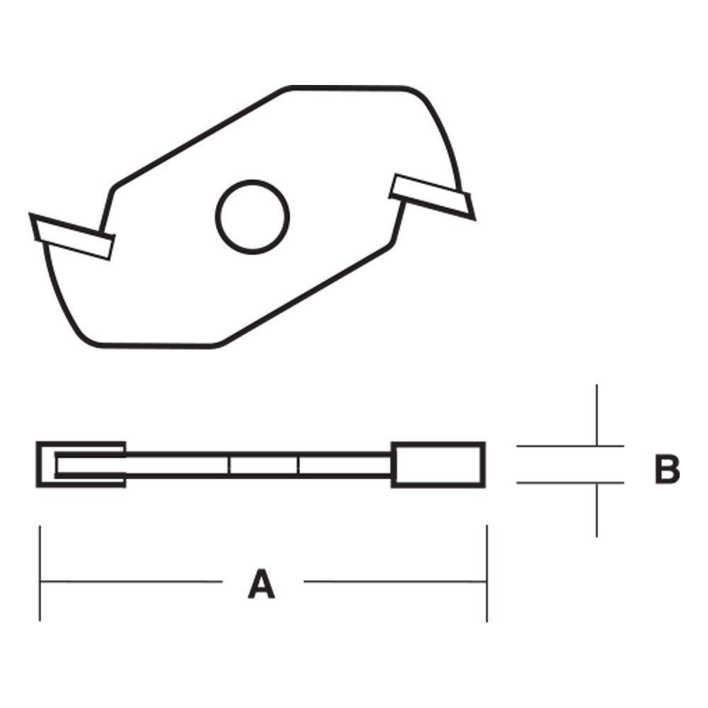 CARBITOOL 2inch x 1.6mm TCT Slot Cutter T 500-1.6M