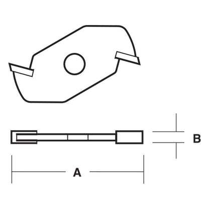 CARBITOOL 2inch x 1.6mm TCT Slot Cutter T 500-1.6M