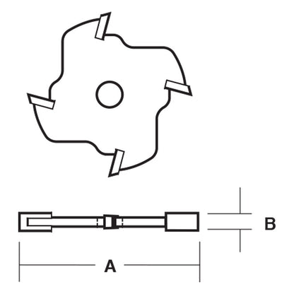 CARBITOOL 2inch x 3.6mm TCT Slot Cutter T 700-3.6 M