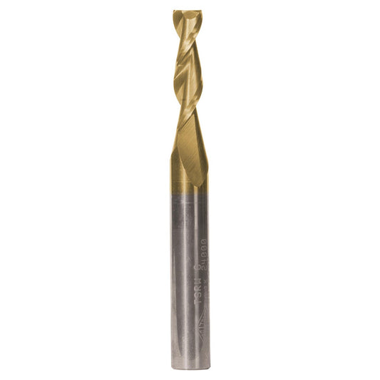 CARBITOOL 3 16inch TC-TiN Straight Up-Cut Finishing Spiral Router Bit for Wood - 1 4inch Shank TTSRW 6