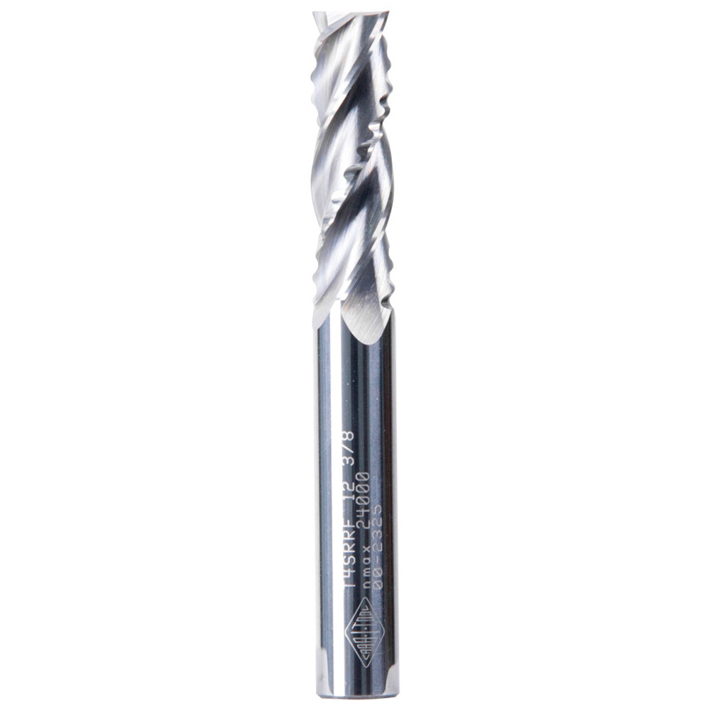 CARBITOOL 3 8inch TC Straight Up-Cut Rougher Finisher Router Bit for Wood - 3 8inch Shank T4SRRF12 3 8