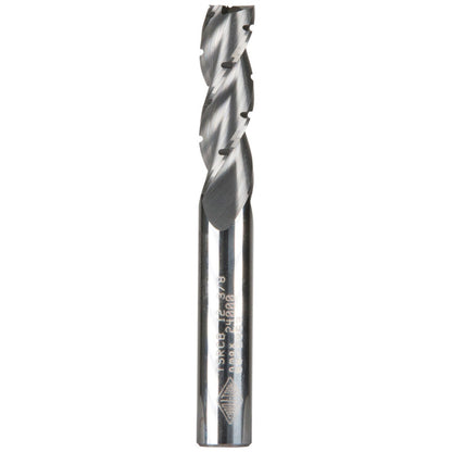 CARBITOOL 3 8inch TC Straight Up-Cut Chipbreaker Spiral Router Bit for Wood - 3 8inch Shank TSRCB 12 3 8