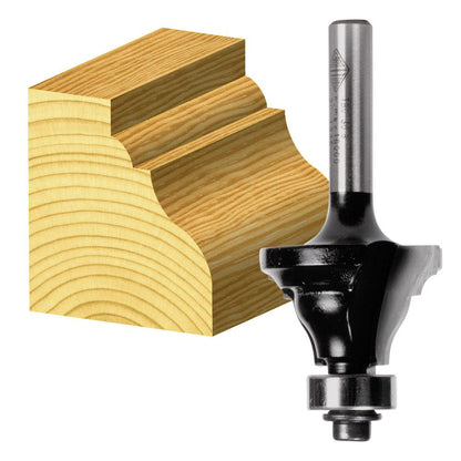 CARBITOOL Router Bit TCT Beading Ogee w.Bearing 7 64inch and 1 4inch -Radius 1 4inch -Shank TBO 30 B