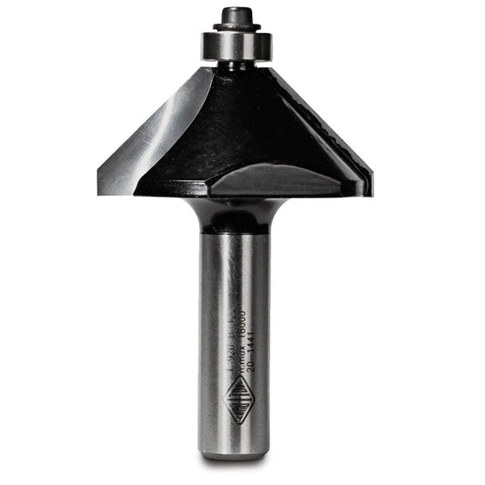 CARBITOOL Router Bit TCT 45-Degree Chamfer w.Bearing 1.7 8inch -Diameter 1 2inch -Shank T 920 B 1 2