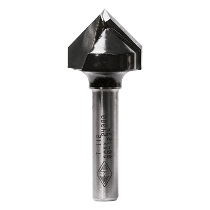 CARBITOOL Router Bit TCT 90-Degree V-Groove 18mm-Diameter 1 4inch -Shank T 112