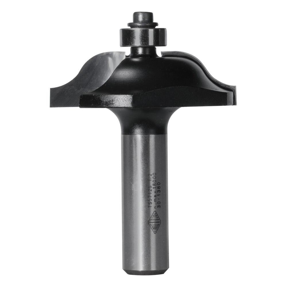 CARBITOOL Router Bit TCT Shallow Roman Ogee 3 8inch -Radius 1 2inch -Shank TS 5712 B 1 2