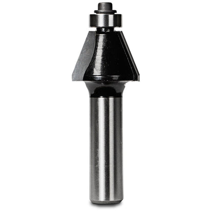 CARBITOOL Router Bit TCT 22.5-Degree Chamfer w.Bearing 1inch -Diameter 1 2inch -Shank T 8122 B 1 2