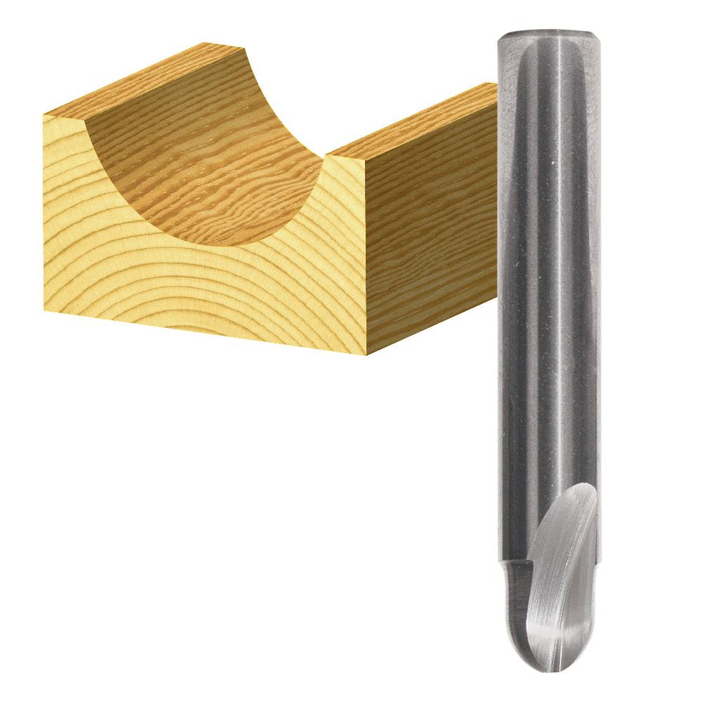 CARBITOOL Router Bit Solid Carbide Core Box 1 4inch -Diameter 1 4inch -Shank T 408
