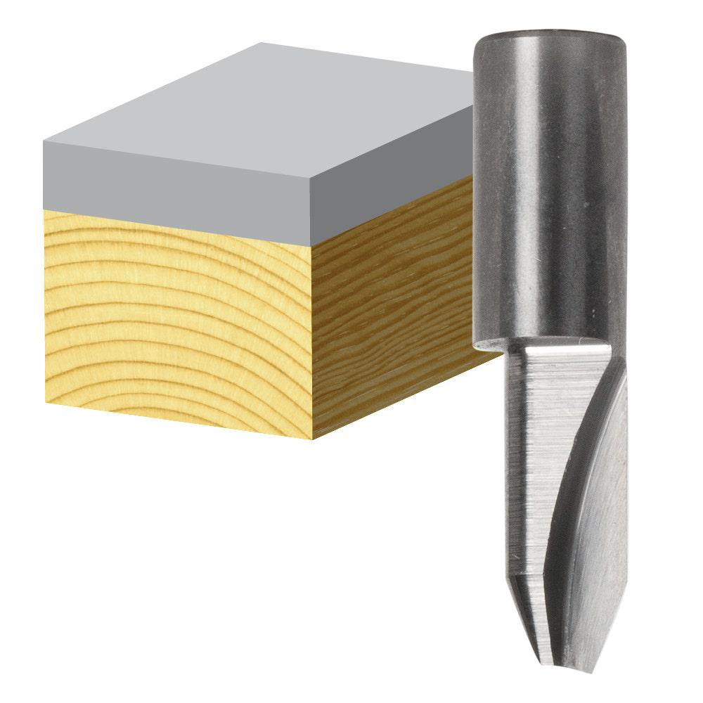 CARBITOOL Router Bit TCT Flush and 22-Degree Bevel Trim 1 4inch -Shank TBD 22