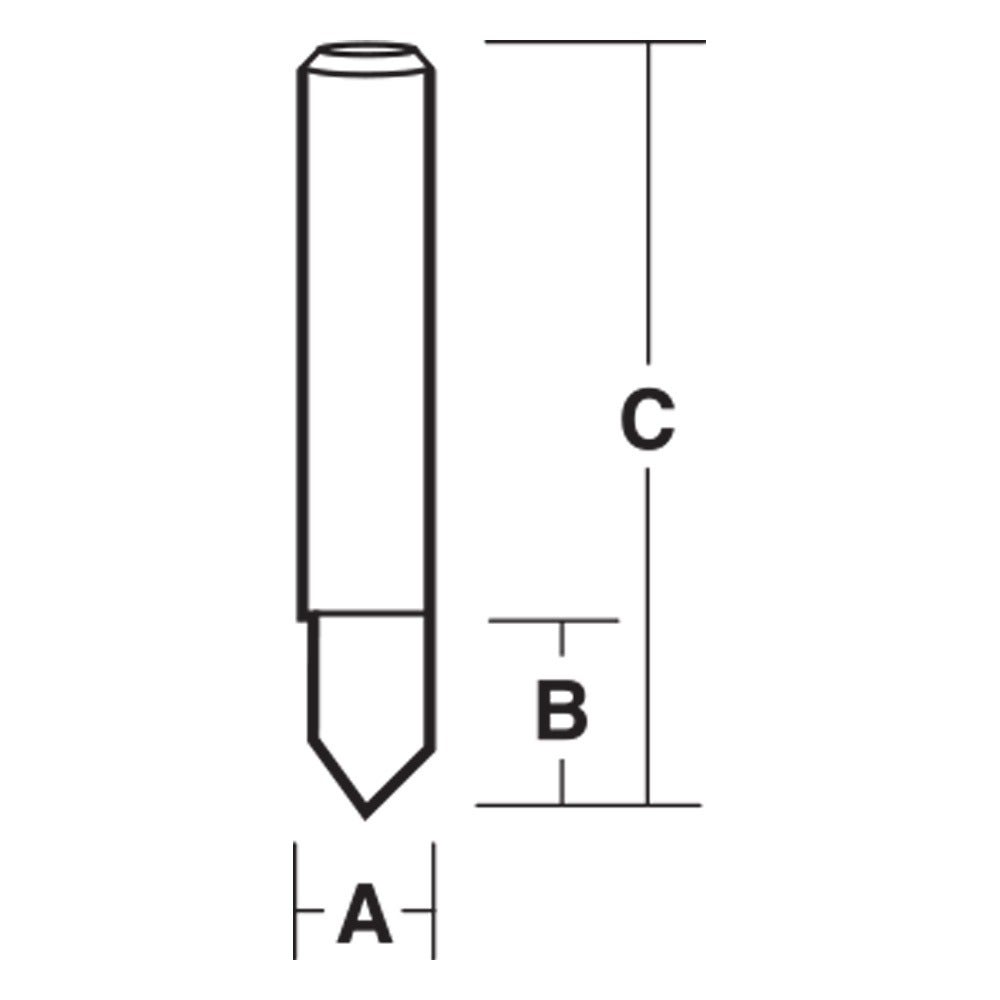 CARBITOOL Router Bit Solid Carbide Provincial Veining 3 32inch -Diameter 1 4inch -Shank T 503 - 502