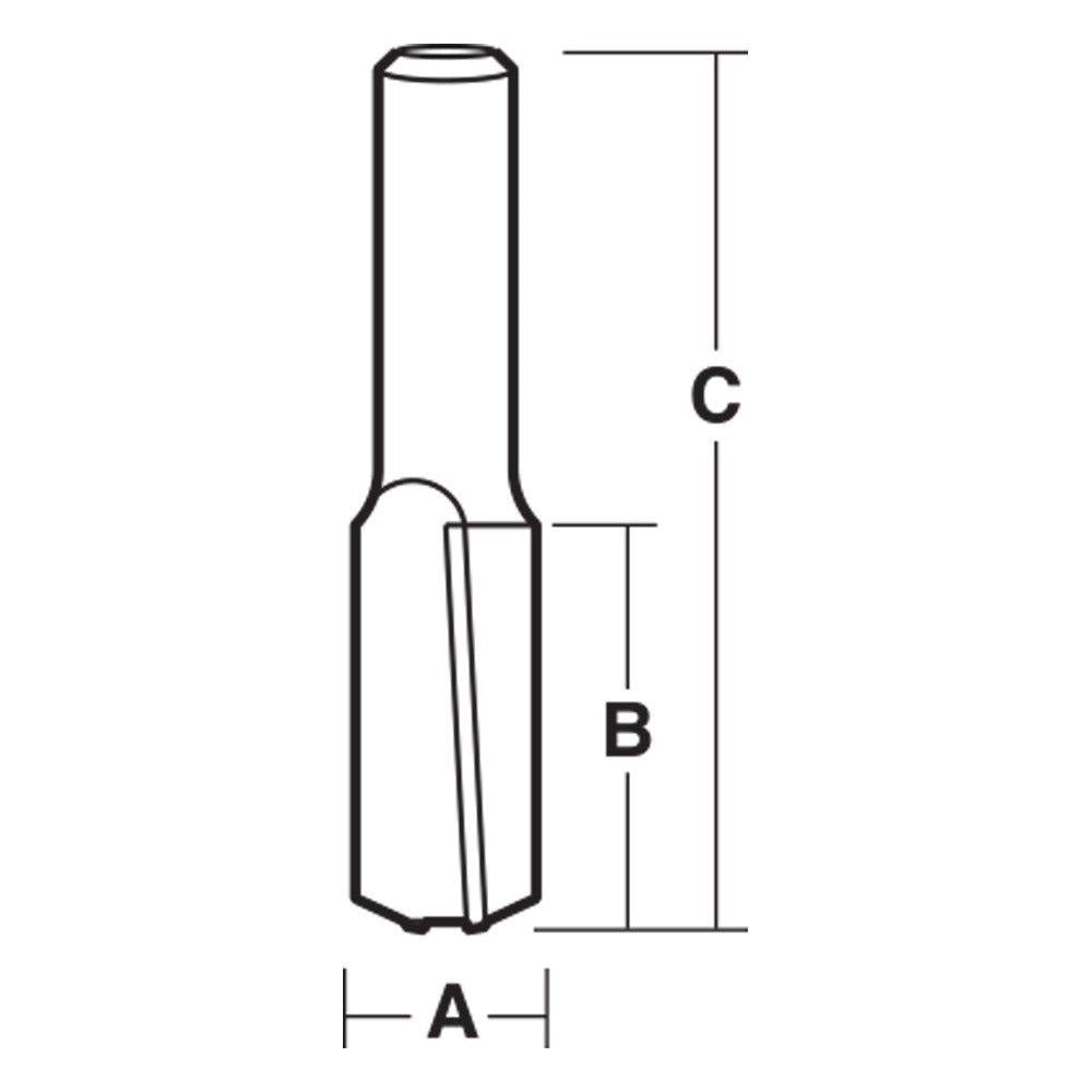 CARBITOOL Router Bit TCT Straight Router 3 4inch -Diameter 1 2inch -Shank T 1424
