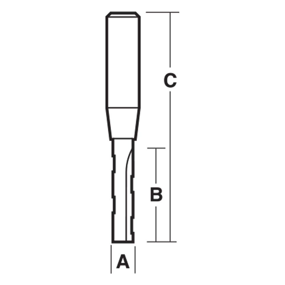 CARBITOOL Router Bit Carbide Insert Slot Mortise 8mm-Diameter 1 2inch -Shank TSM 1408 M
